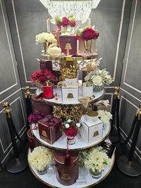 WHITE HERRINGBONE CANDLE WITH BELL LID - COCONUT BISCUIT