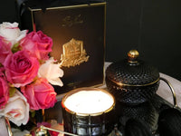 Round Art Deco Candle - Black & Gold- Queen of the night - GML30004