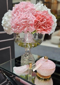 *NEW* LUXURY PROVENCE HYDRANGEAS BOUQUET LARGE - MIXED PINK - GOLD BADGE - PHB02L