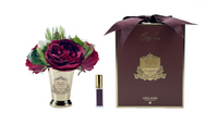 *CLEARANCE* SAMPLE - SOLD AS IS - Gold Goblet Red Camelias - SMC23