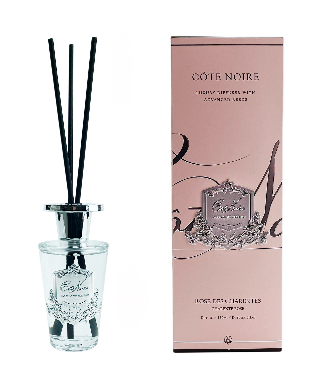 *CLEARANCE* Diffuser Set 150ml - Charente Rose - Silver