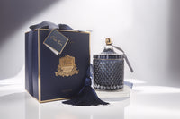 Grand Navy & Gold Art Deco Candle - Eau de Vie - GML45010