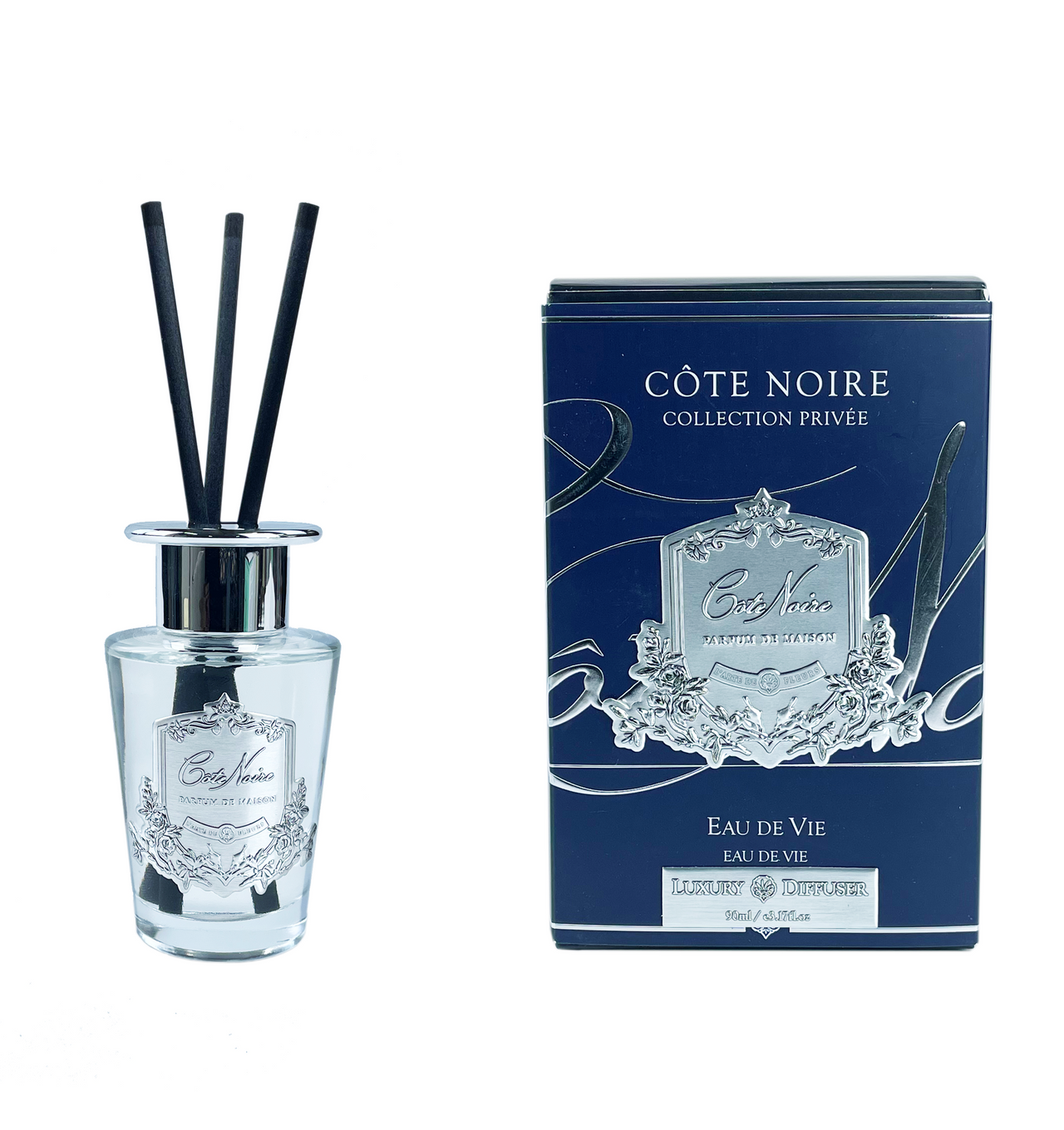 Cote Noire Diffuser Set - Eau de Vie - Silver