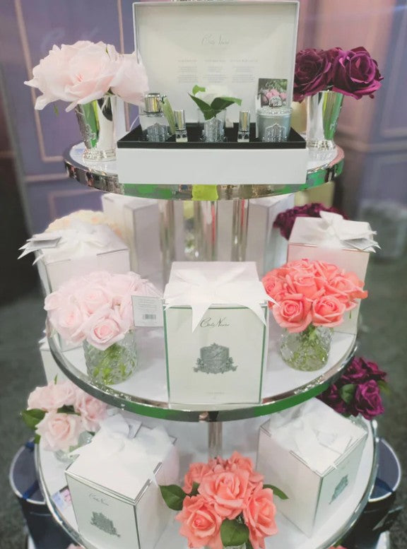 Cote Noire - Herringbone Flower - Rose Buds - Clear - French Pink - HCF23