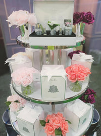 Cote Noire - Herringbone Flower - Rose Buds - Clear - French Pink - HCF23