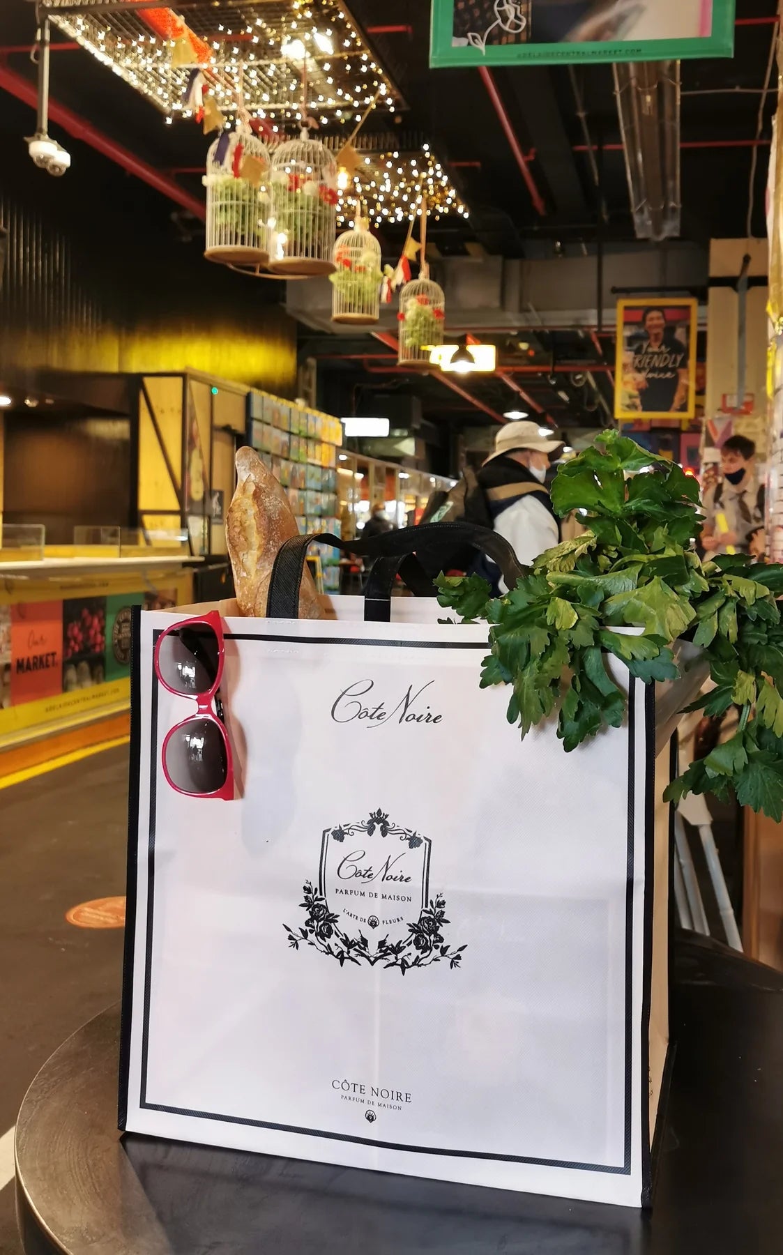 Tote Carry Bag - Dusty Pink & Black