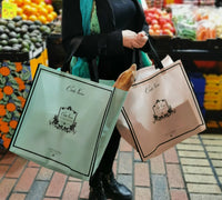 Tote Carry Bag - Dusty Pink & Black