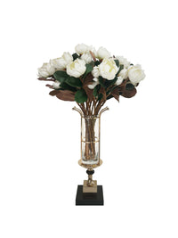 MVH02 | NEW Marble Vase Holder in Black & Gold