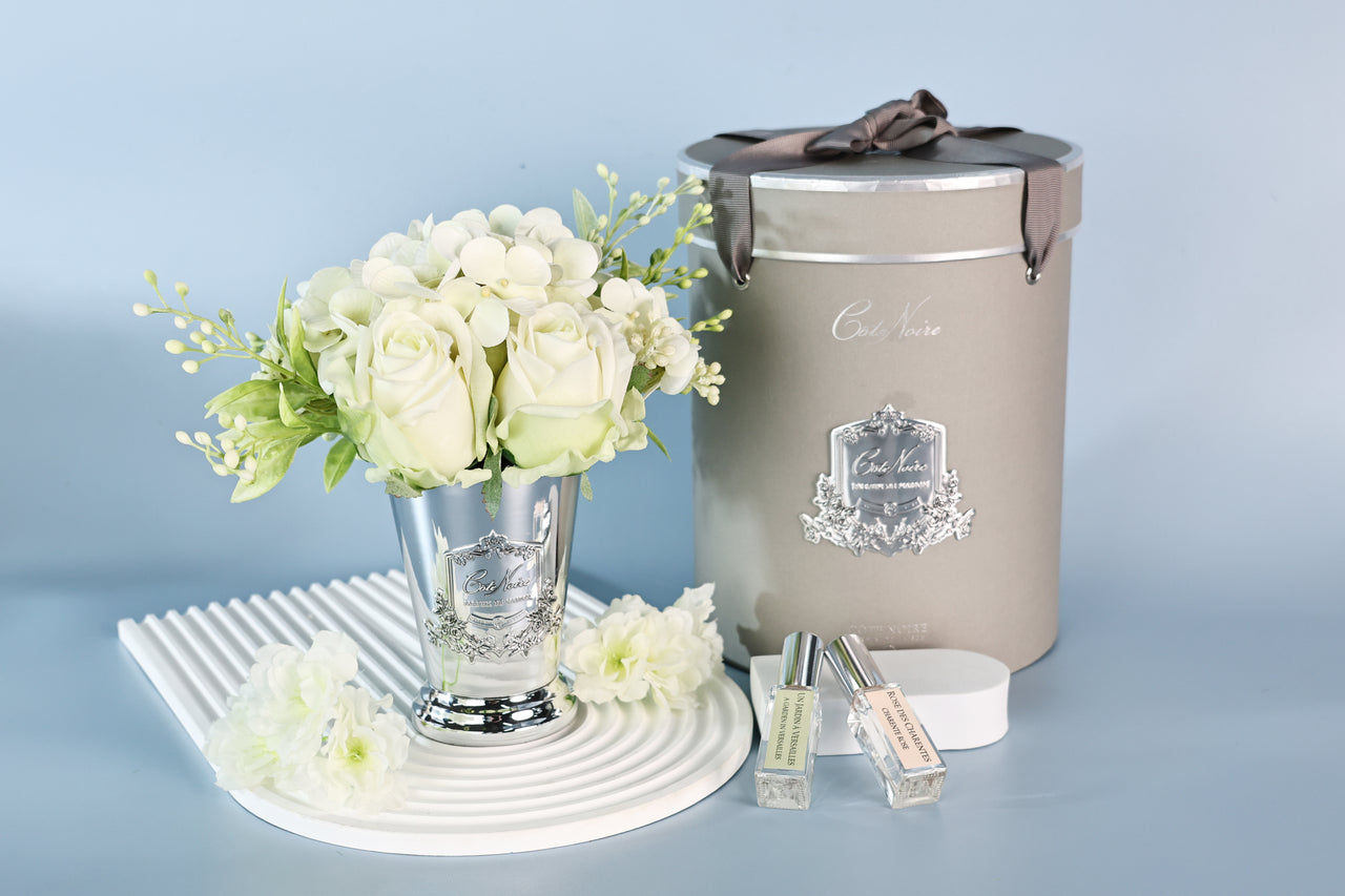 NEW Summer Posy in Green - Silver Vase | SPS01