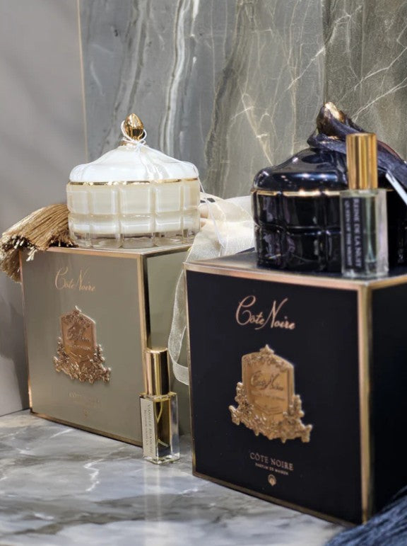 Art Deco Candle - Cream & Gold - Blonde Vanilla - GML45015