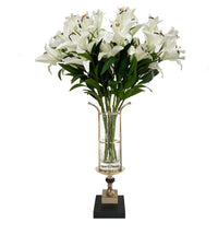 MVH02 | NEW Marble Vase Holder in Black & Gold