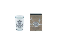 White Vessel Candle - Salted Butter Caramel - Silver Badge