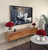 Centrepiece - Carmine Red Rose Buds & GOLD - CPRB04
