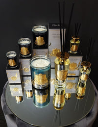 NEW - Crystal Glass Lid Triple Wick Grand Candle 2.5kg