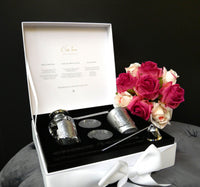NEW Luxury Gift set with Silver candle snuffer & wick trimmer - White - Winter in the Chateau - GFA04