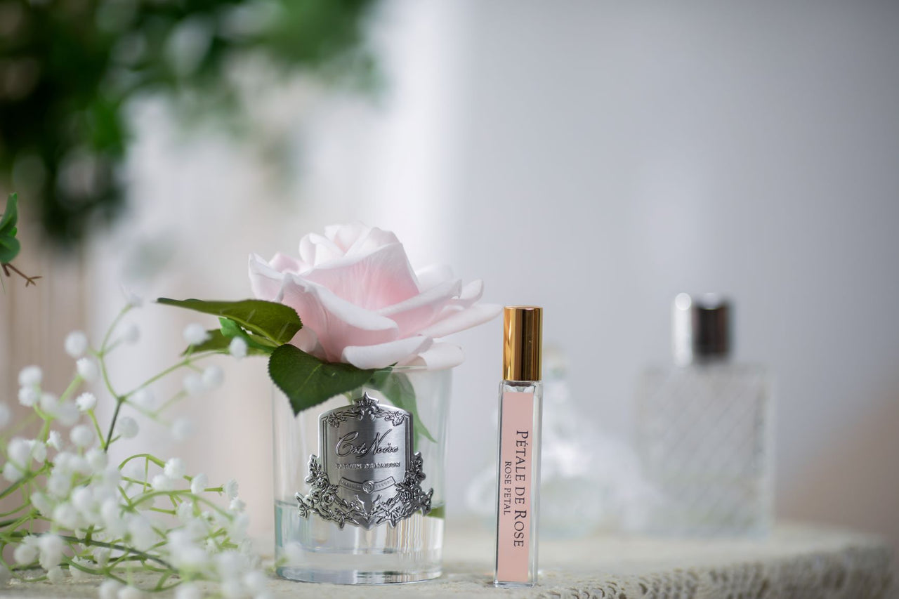 SAMPLE Perfumed Natural Touch Single Rose - Clear- french pink