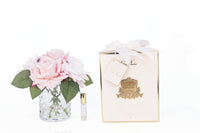 Cote Noire - Herringbone Flower - Mixed Pink Roses - Clear - HCF08