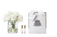 Cote Noire - Herringbone Flower - Rose Buds - Clear - Ivory White - HCF21