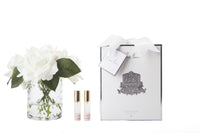 Cote Noire - Herringbone Flower - 5 French Roses - Clear - Ivory White - HCF31