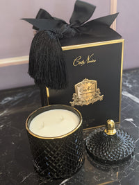 Grand Black & Gold Art Deco Candle -Queen of the night - GML45008