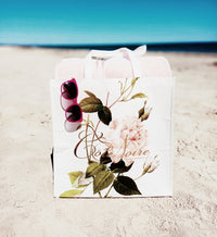 Large Cote Noire Tote Carry Bag - Flower & Golden