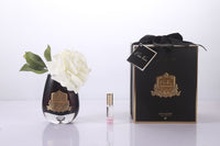 Cote Noire -Tear Drop Tea Rose in Dark Glass - Ivory White - STR02