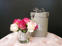 NEW - Premium Bouquet - Mixed Magenta & Blush Rose Buds - Clear Glass - MBS01