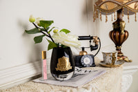 Cote Noire -Tear Drop Tea Rose in Dark Glass - Ivory White - STR02