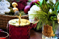 *CLEARANCE* XMAS REINDEER LID & RED Herringbone Candle With Tassel & perfume Spray - FRENCH MACARON
