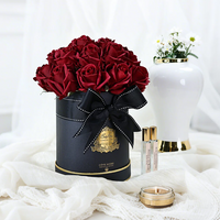 *NEW* HAT BOX ROSE BOUQUET - Carmine Red