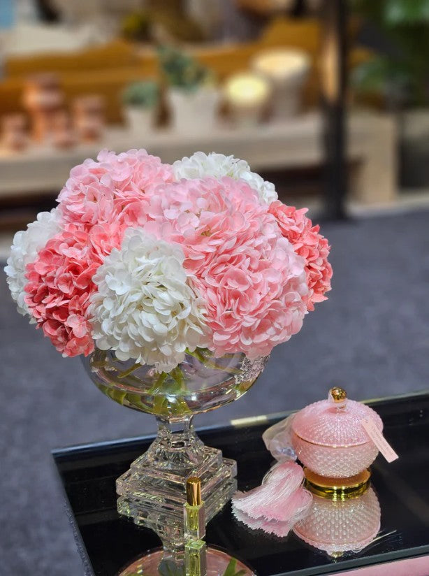 *NEW* LUXURY PROVENCE HYDRANGEAS BOUQUET MEDIUM - MIXED PINK - GOLD BADGE - PHB02M