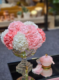 *NEW* LUXURY PROVENCE HYDRANGEAS BOUQUET MEDIUM - MIXED PINK - GOLD BADGE - PHB02M