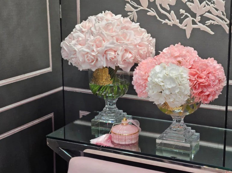 *NEW* LUXURY VERSAILLES ROSE BOUQUET - FRENCH PINK - SILVER BADGE - VRB06