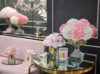 *NEW* LUXURY PROVENCE HYDRANGEAS BOUQUET MEDIUM - MIXED PINK - GOLD BADGE - PHB02M