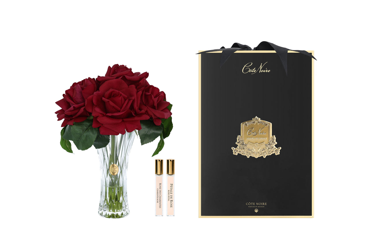 CH7R04 | *NEW* Charente Seven Rose in Red & Gold Badge