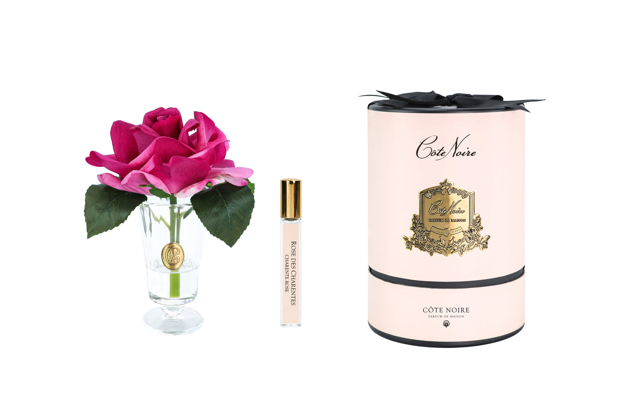 CHR07 | *NEW* Charente Rose in Magenta & Gold Badge
