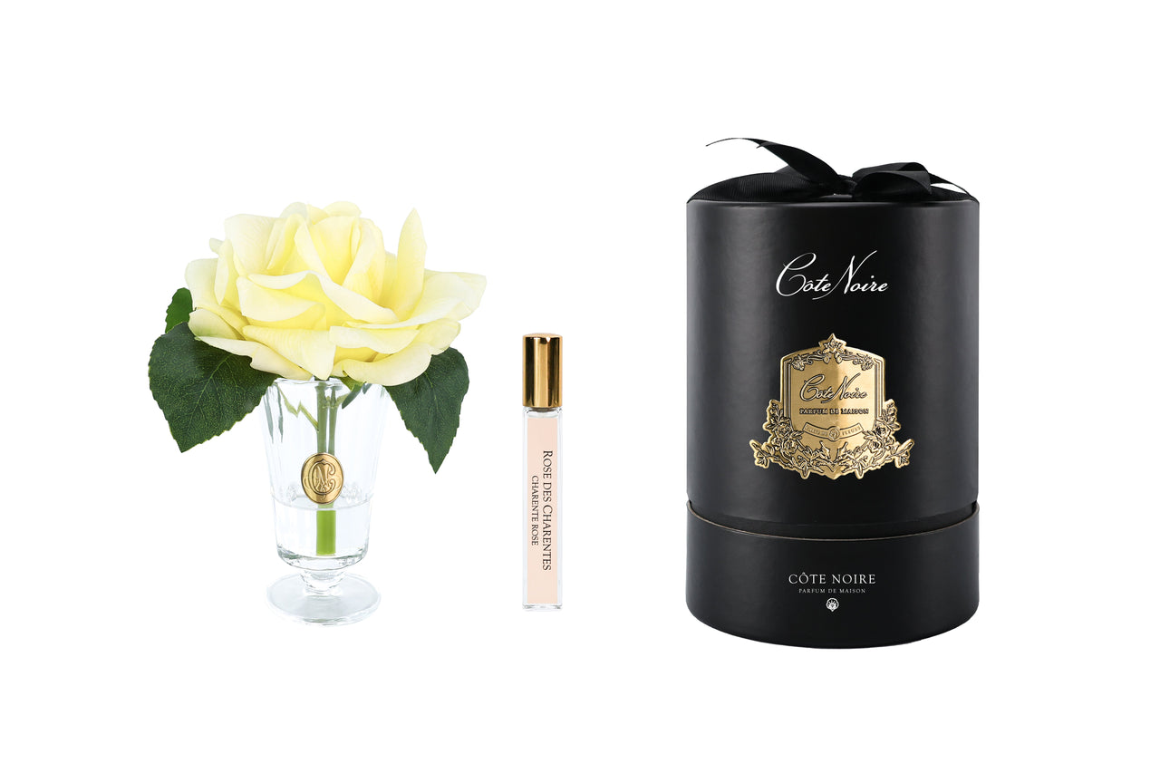 CHR08 | *NEW* Charente Rose in Yellow & Gold Badge