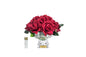 ** NEW ** Luxury Centrepiece -French Rose Bouquet in Burgundy & Gold badge - CPL04