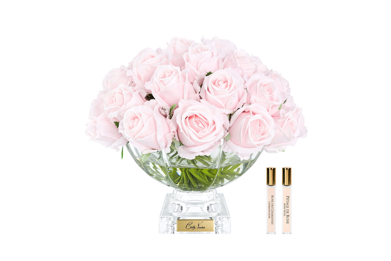 Centrepiece - French Pink Rose Buds & Gold - CPRB06
