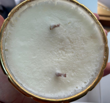 FACTORY SECONDS - SOLD AS IS - Art Deco Candle - Cream & Gold - Blonde Vanilla - GML45015