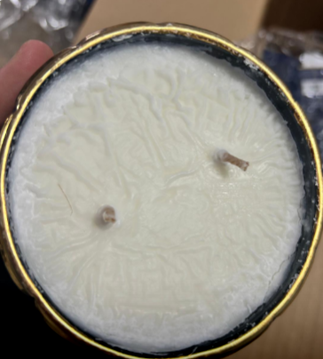 FACTORY SECONDS - SOLD AS IS - Art Deco Candle - Navy & Gold - Eau de Vie - GML45016