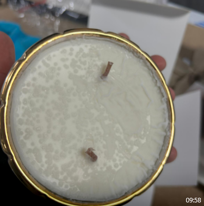 FACTORY SECONDS - SOLD AS IS - Art Deco Candle - Navy & Gold - Eau de Vie - GML45016