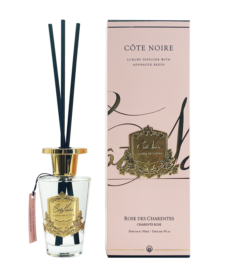 Cote Noire 150ml Diffuser Set - Charente Rose - Gold - GMDL15054