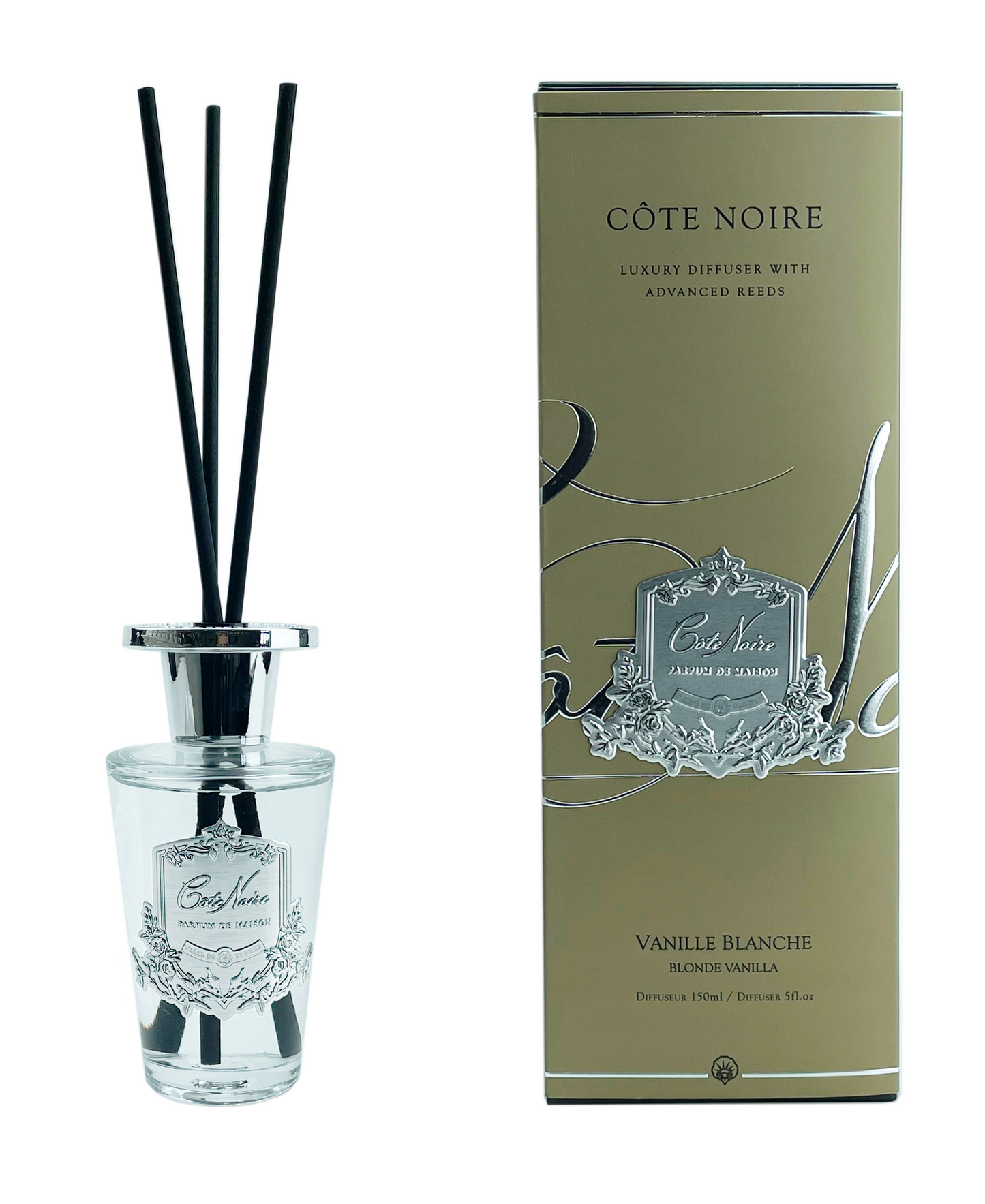 Cote Noire Diffuser Set - Blonde Vanilla - Silver