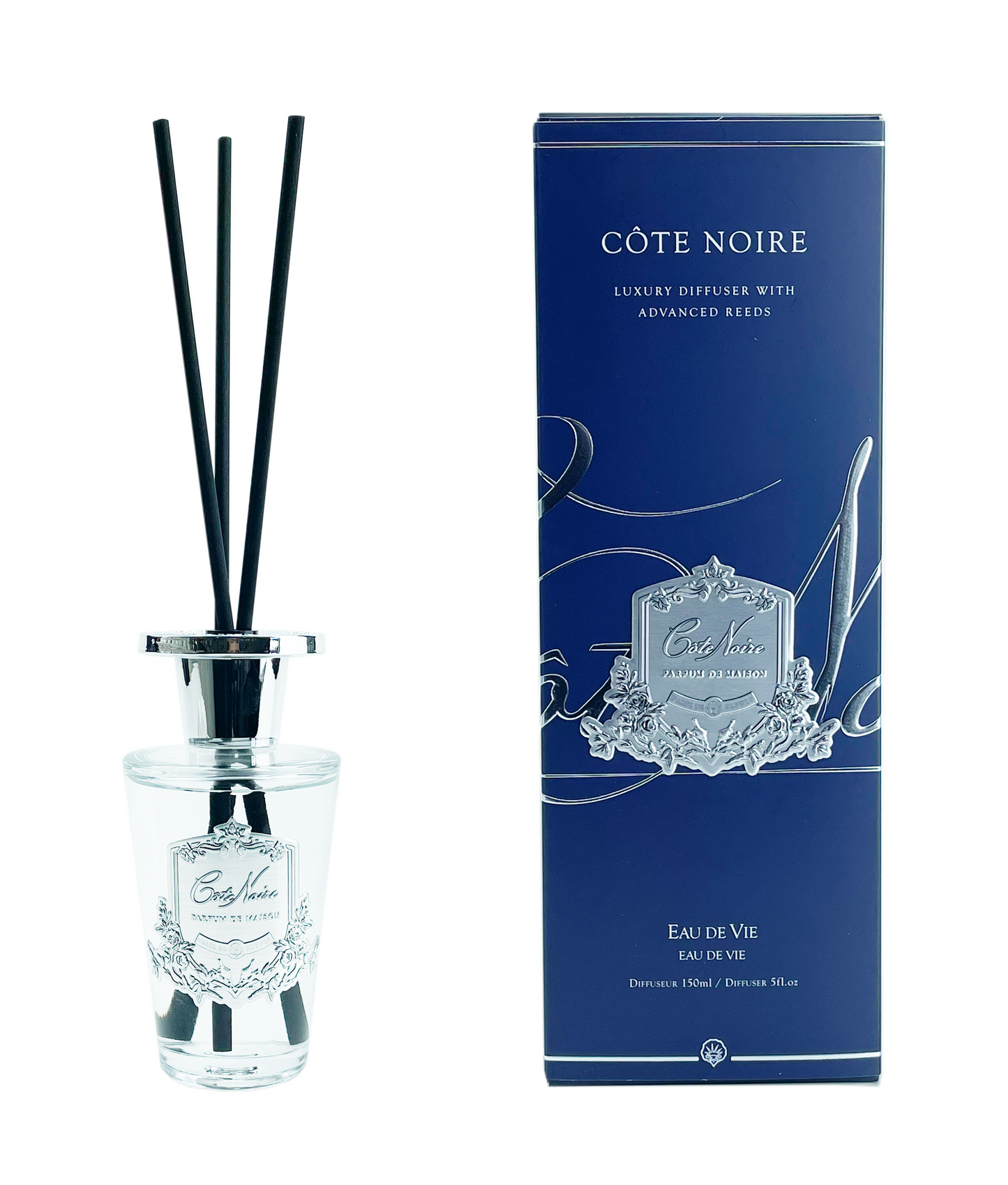 Cote Noire Diffuser Set - Eau de Vie - Silver