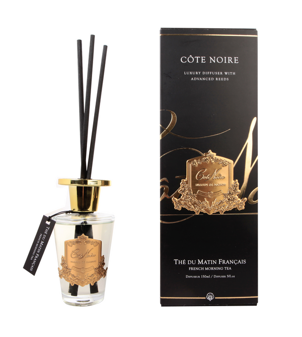 Cote Noire 150ml Diffuser Set - French Morning Tea - Gold - GMDL15001