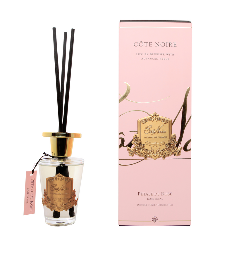 Cote Noire Diffuser Set - Rose Petal - Gold