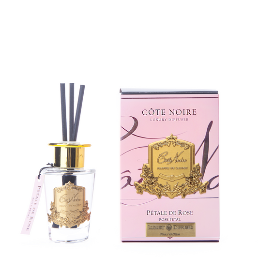 Cote Noire Diffuser Set - Rose Petal - Gold