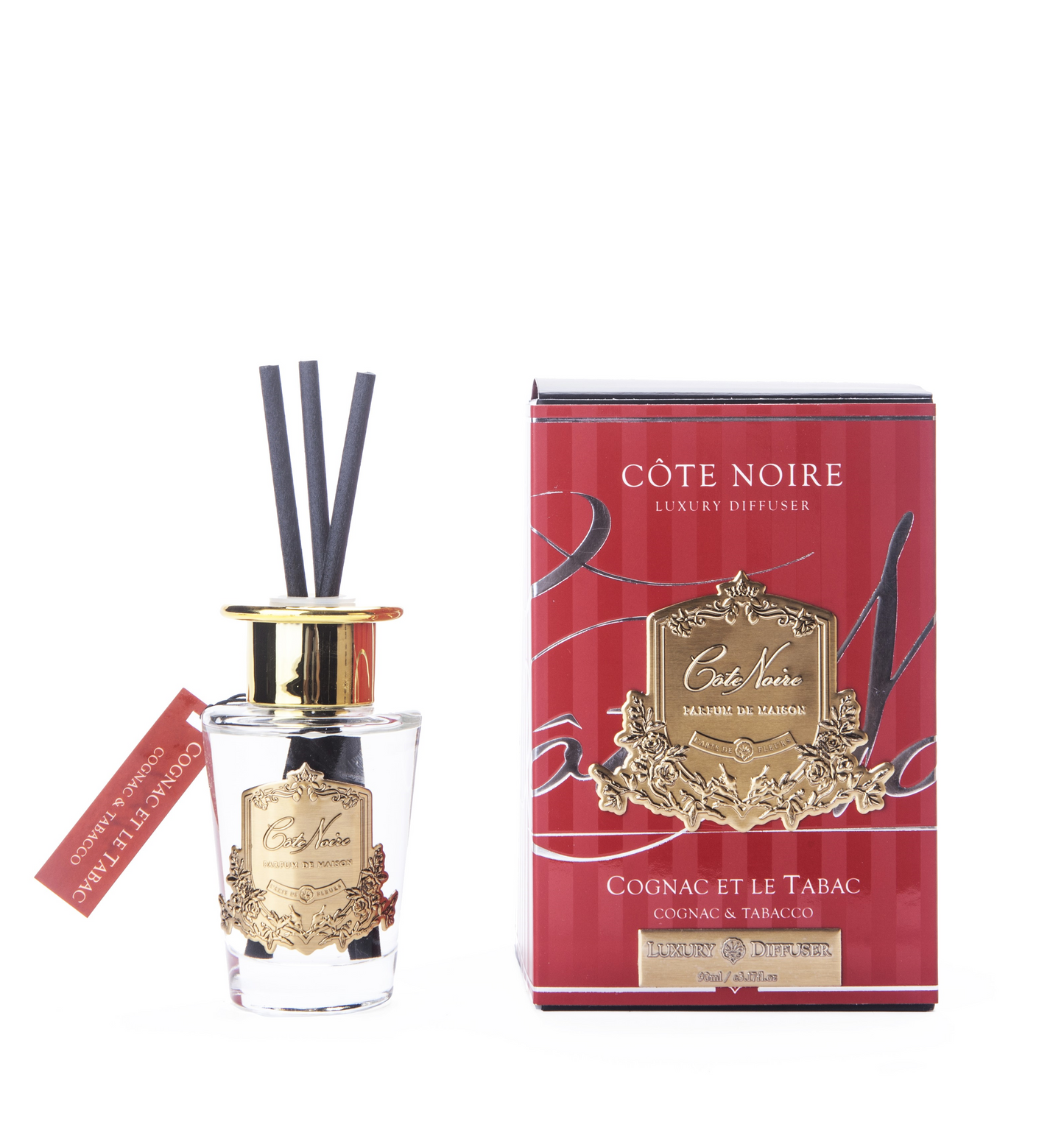 Cote Noire Diffuser Set - Cognac & Tabacco - Gold