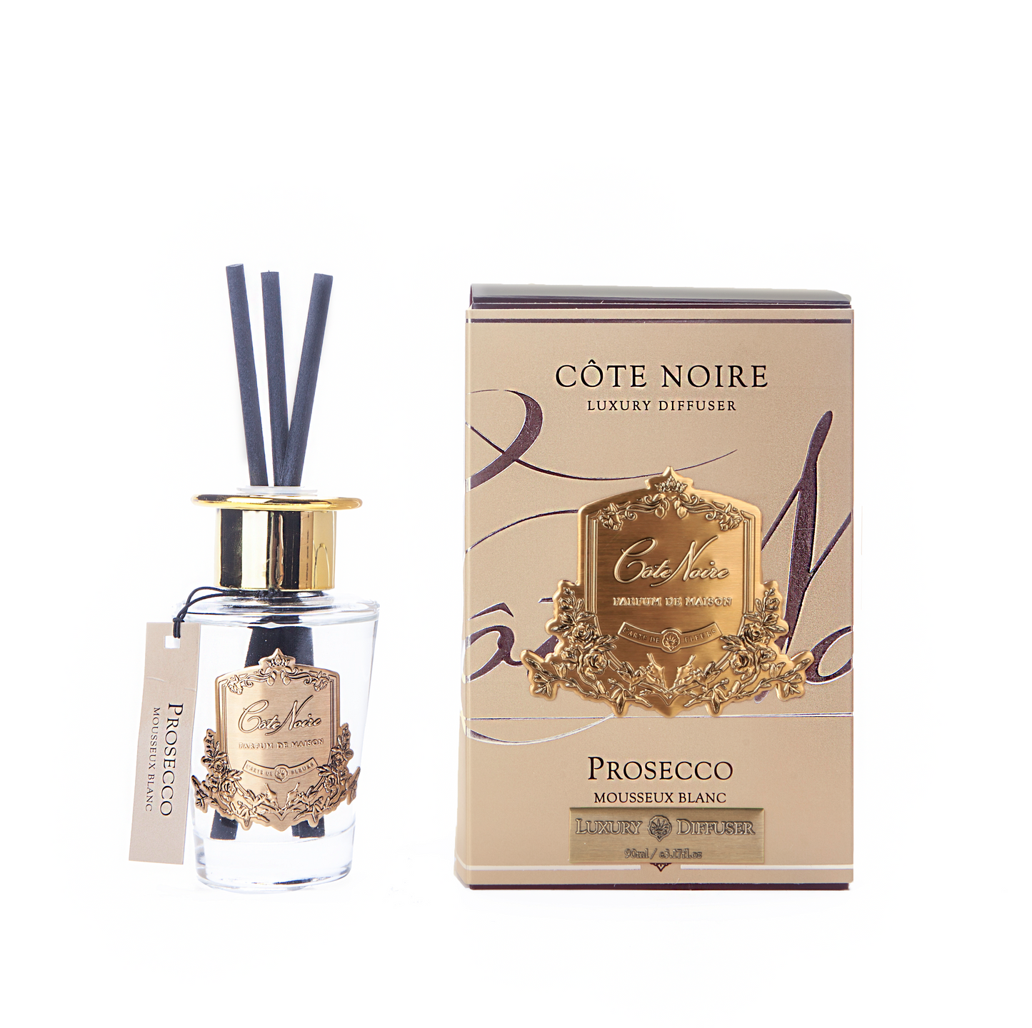 Cote Noire Diffuser Set - Prosecco - Gold